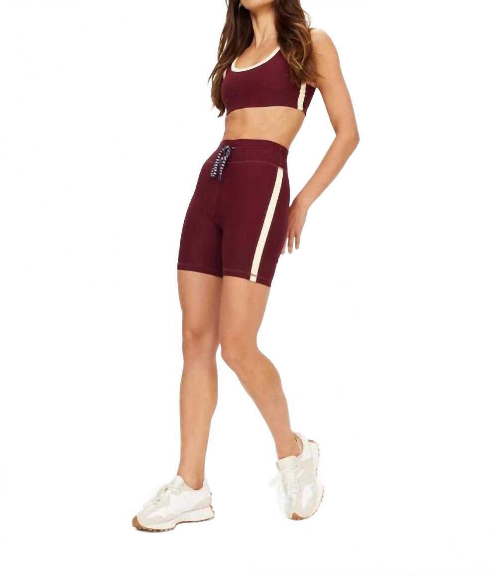 NEW THE UPSIDE women's trail spin short in red